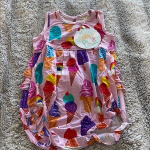 NIB PINK RAINBOW SPRINKLES BUBBLE ROMPER